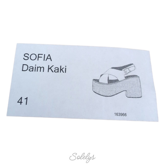 Anne Blum Sofia US 11 EU 42 Wooden Platform Suede Cross Strap Sandal Olive Green - Picture 8 of 11